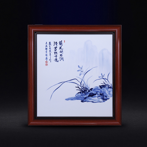 <b>陶瓷瓷板畫日皮软件下载 蘭花青花瓷瓷板畫</b>